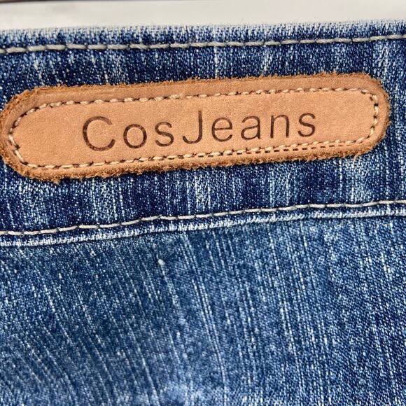 COS Capri Jeans Women's Size 8 Blue Stretch Denim Pants Floral Decals - Picture 5 of 14